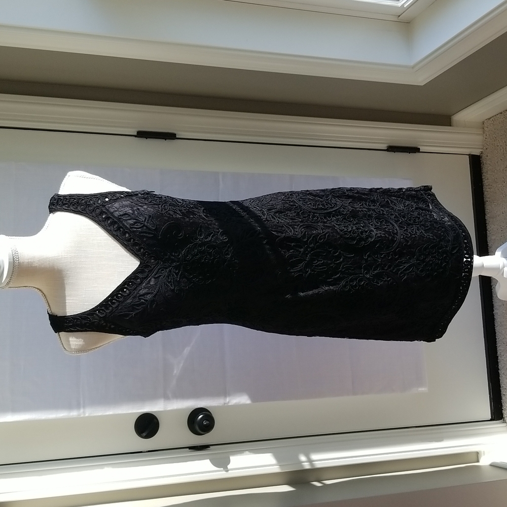 Sue Wong Black Lace Dress Size 8.
